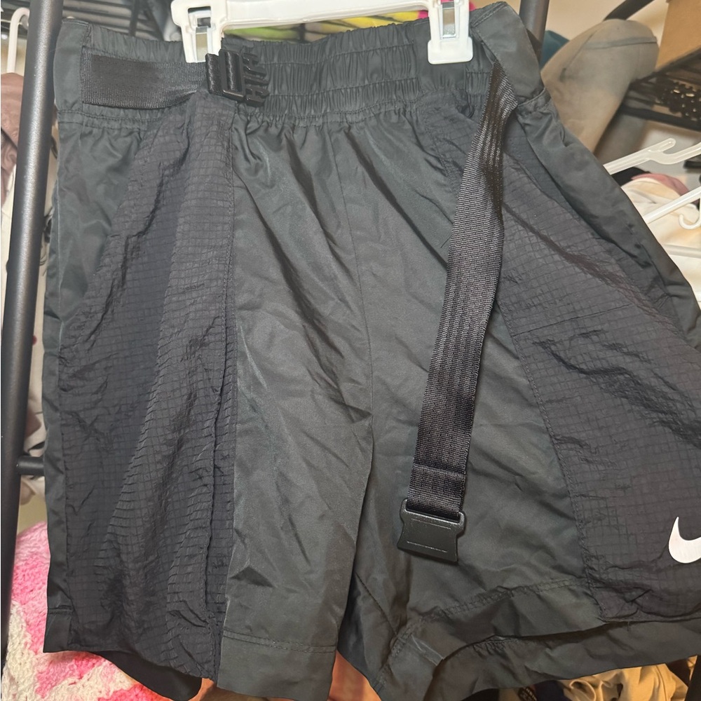 Nike Black Sports Shorts with Belt